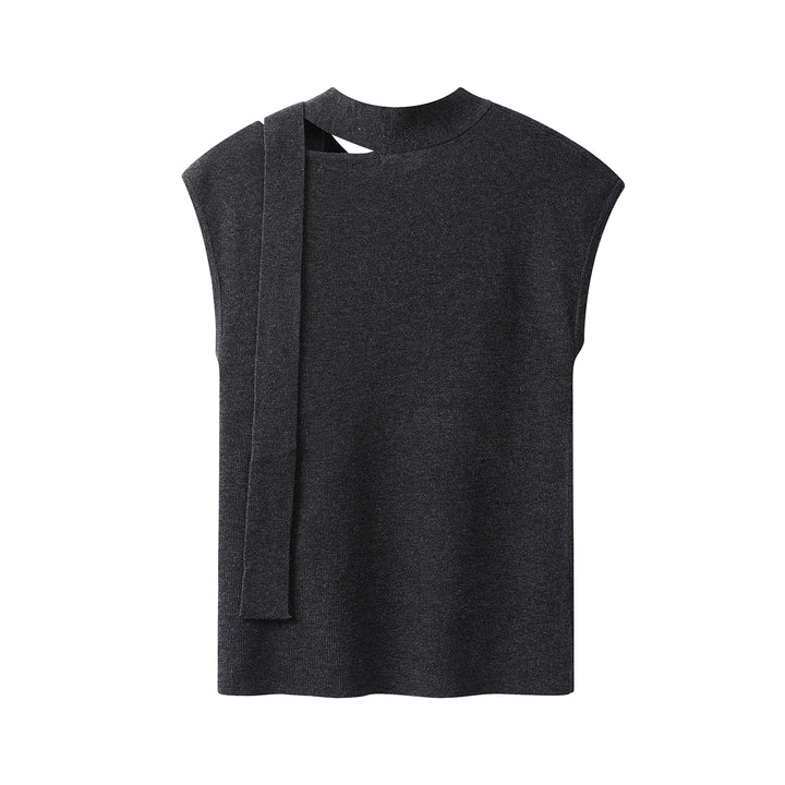 Strick ärmelloses Slim Fit Kurzoberteil 