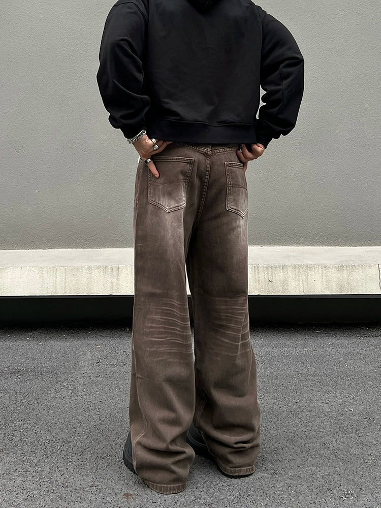 Maillard Wide-Leg Denim Pants