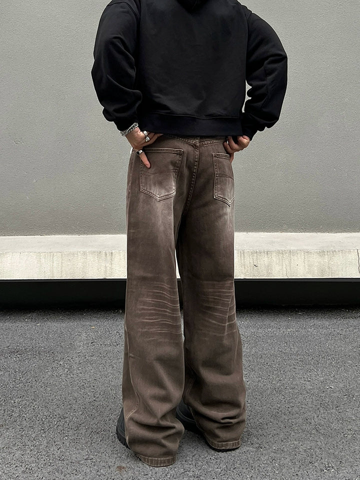 Maillard Wide-Leg Denim Pants