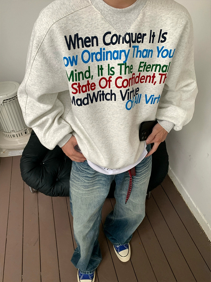 Retro Graphic Contrast Hoodie