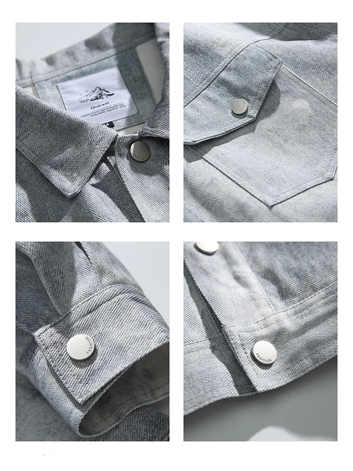Chaqueta de mezclilla de corte holgado y casual 