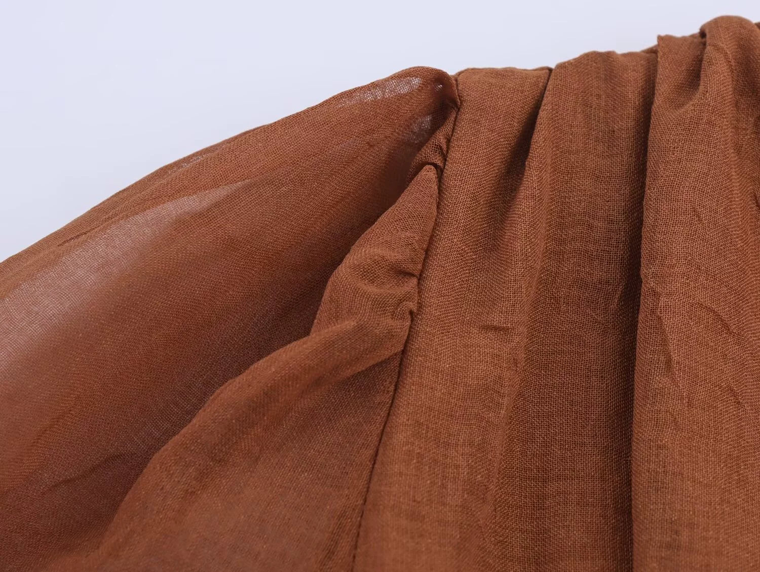 V-Ausschnitt Langarm Swing Maxikleid 