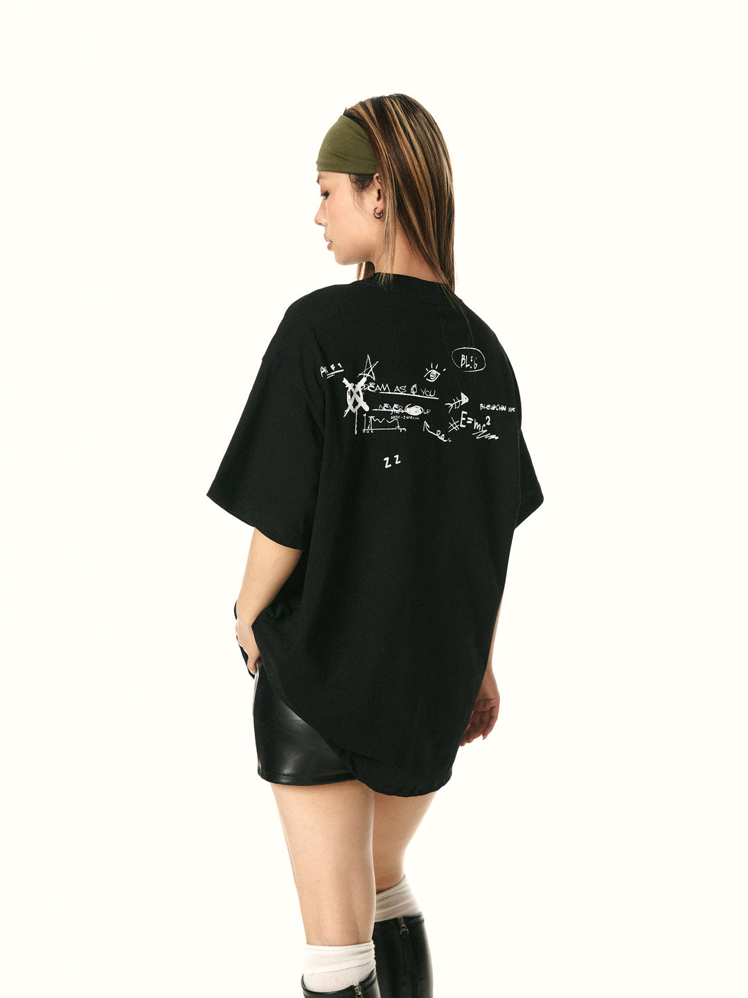 Printed Graffiti Short Sleeve T-shirt