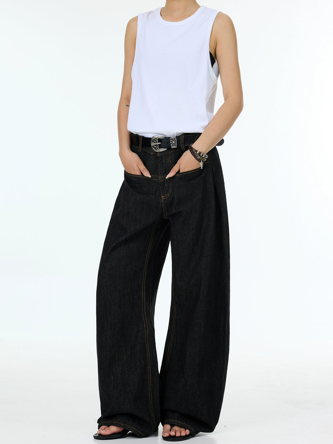 Black Straight Leg Jeans
