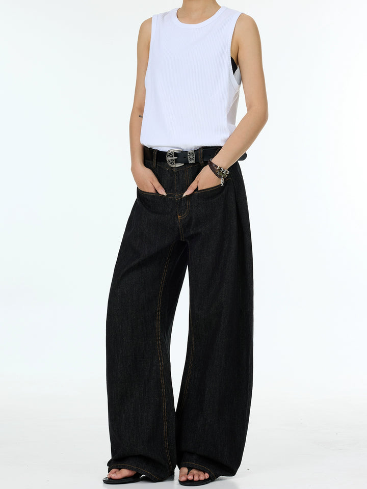 Black Straight Leg Jeans