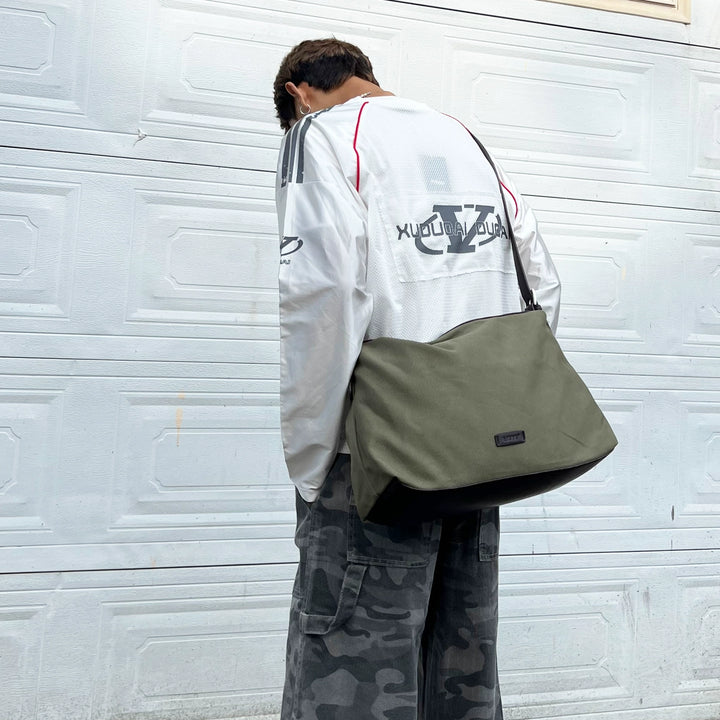 Canvas Messenger Crossbody Bag