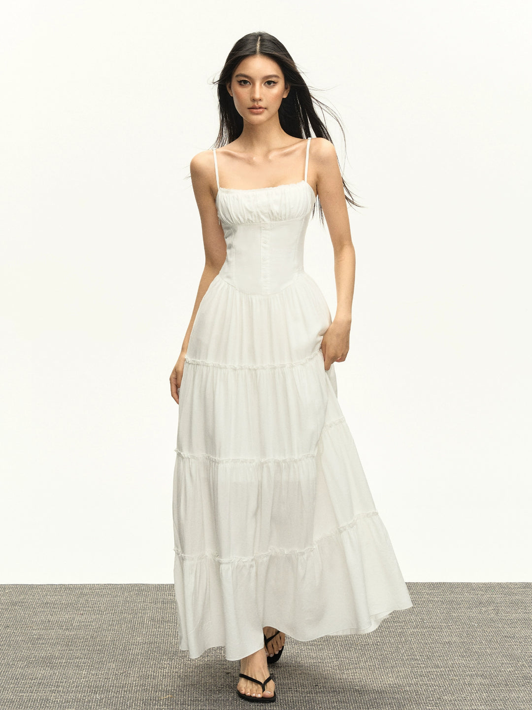 Retro Slim Fit Long Sundress