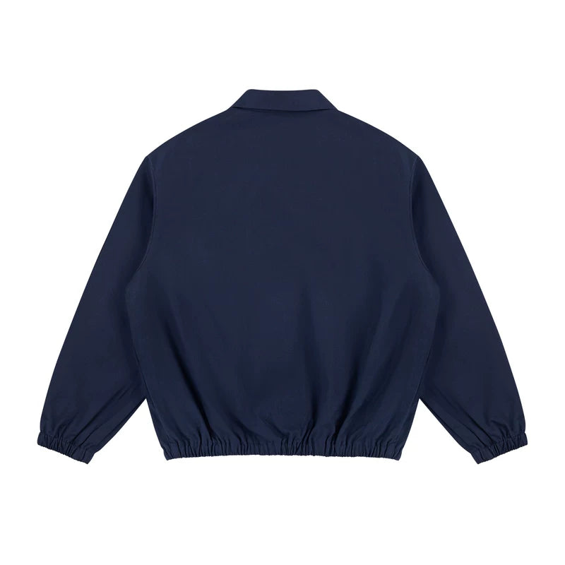 Elastic Cuffs Workwear Zip Jacket