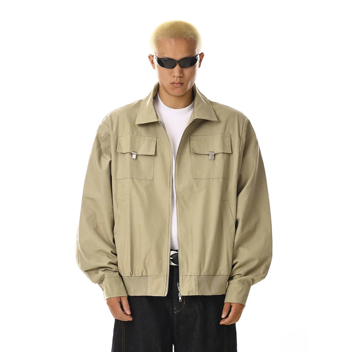Veste bomber rétro coupe ample vêtement d'extérieur 