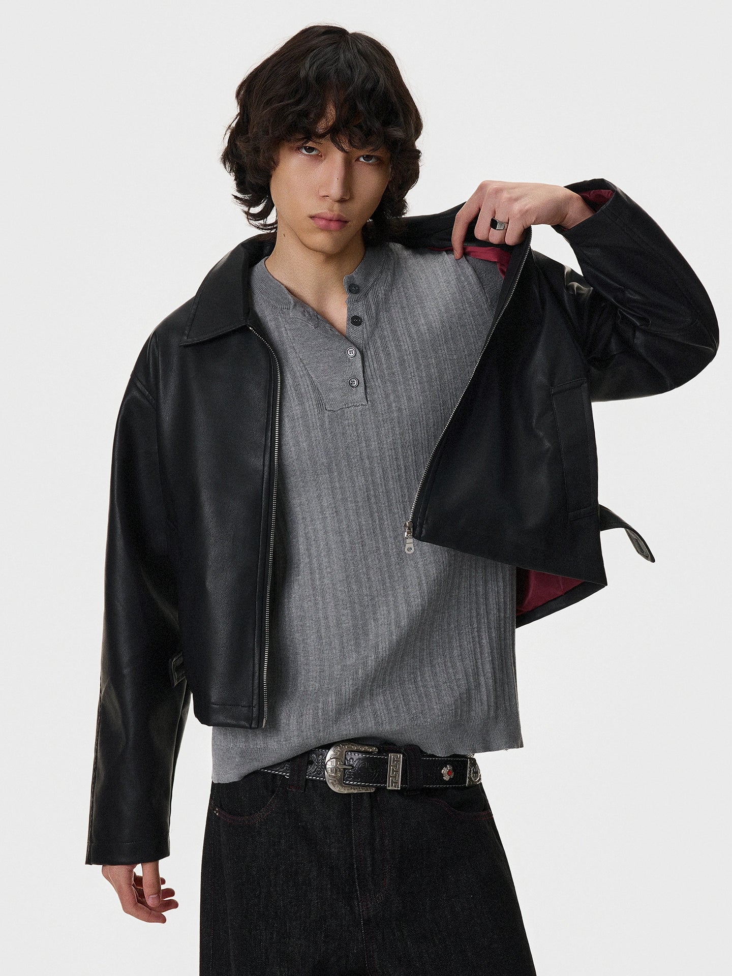 Astarlı Bomber Deri Kısa Ceket 