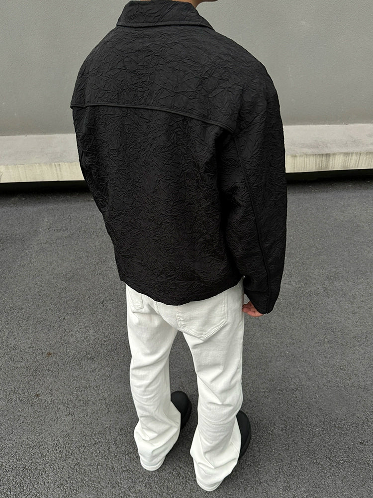 Siyah Tam Fermuarlı Ceket 