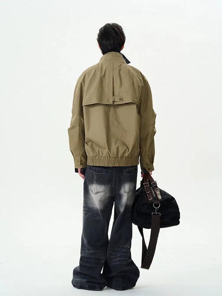 Velvet Workwear Stand Collar Jacket