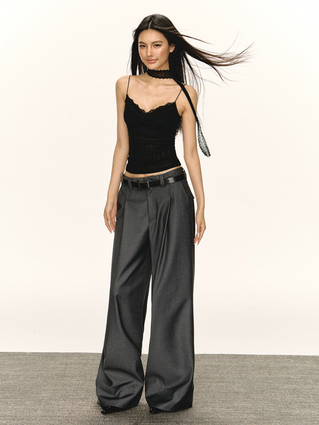 Lace Trim Slim Fit Camisole Top