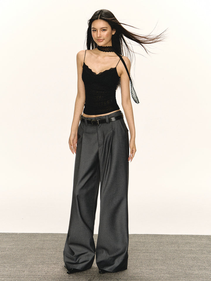 Lace Trim Slim Fit Camisole Top