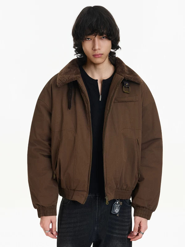 Sherpa Collar Workwear Cotton Jacket