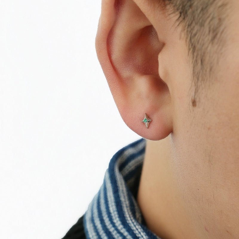 Sterling Silver Star Stud Earrings