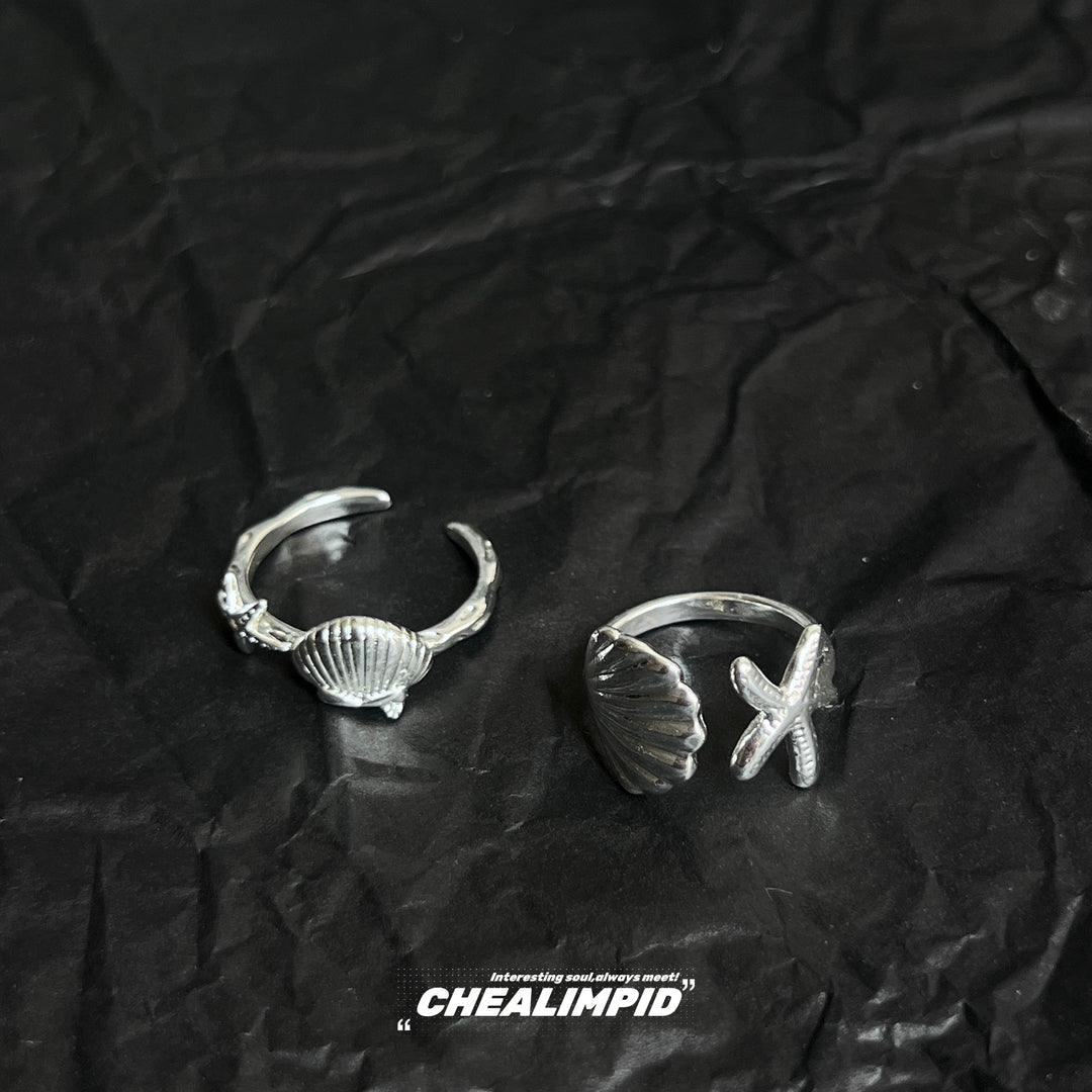 Shell Open Adjustable Ring