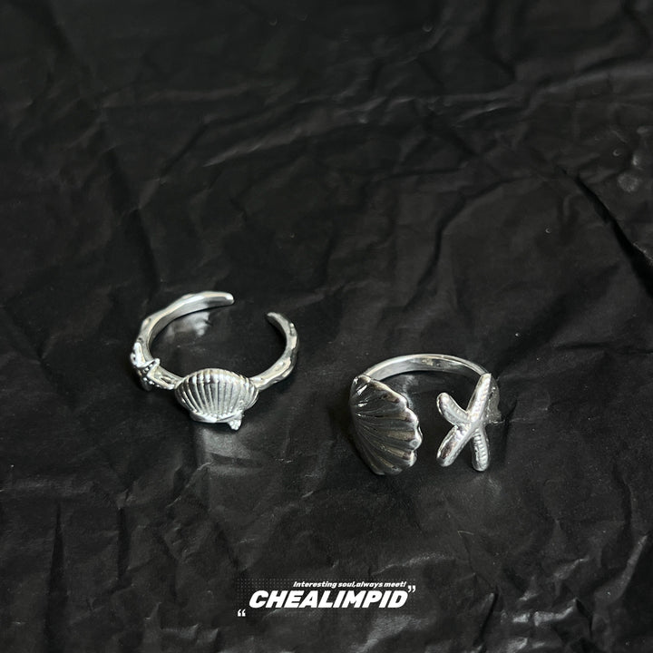 Shell Open Adjustable Ring