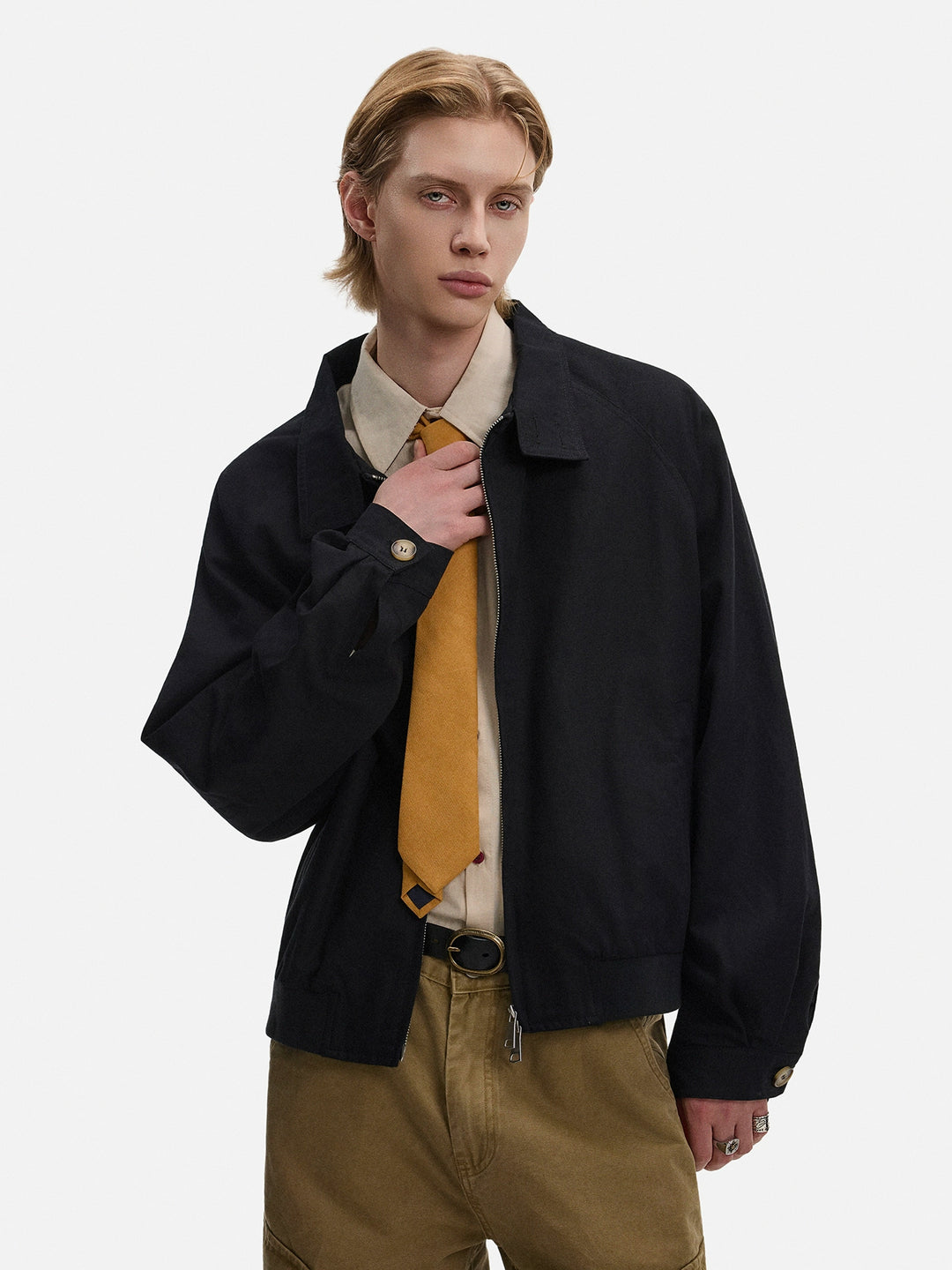 Veste Harrington rétro à col montant 
