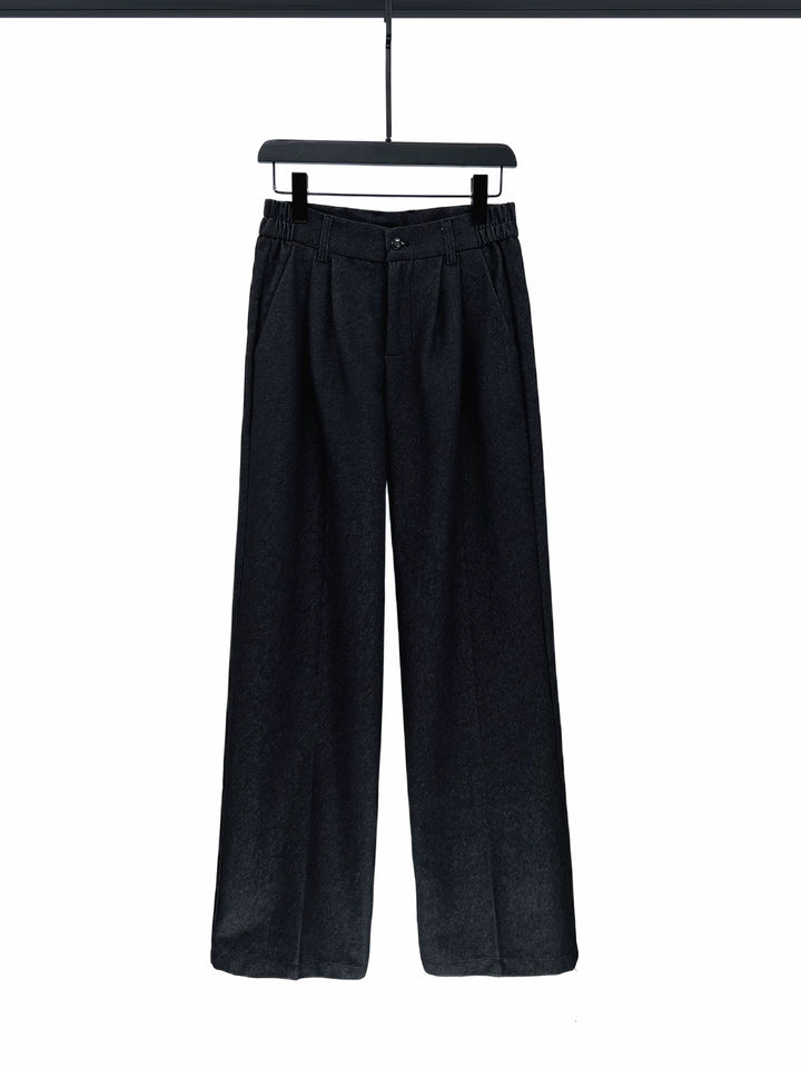 Imitation Denim Loose Straight Pants