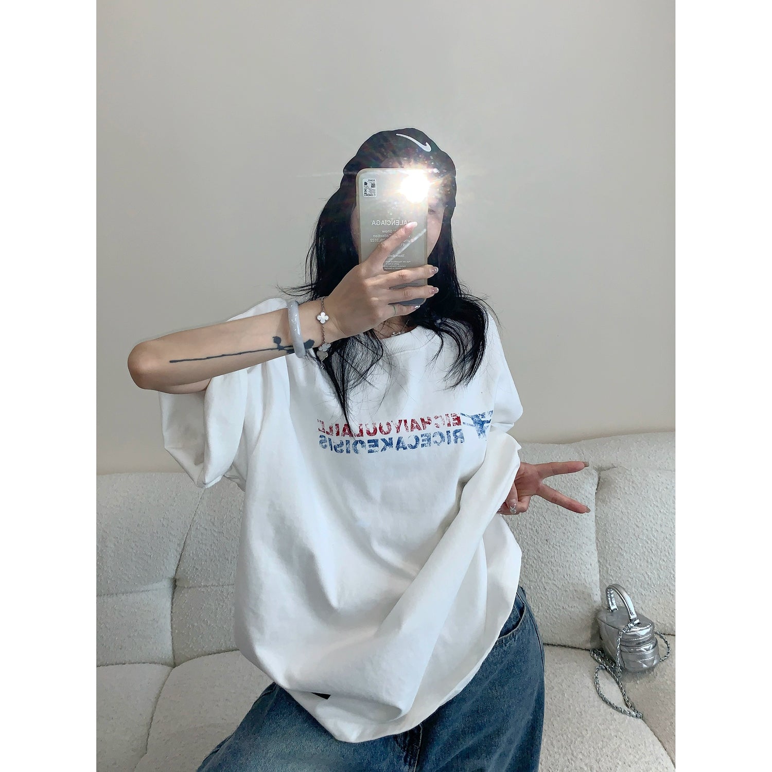 Relaxed Fit Letter Print T-Shirt