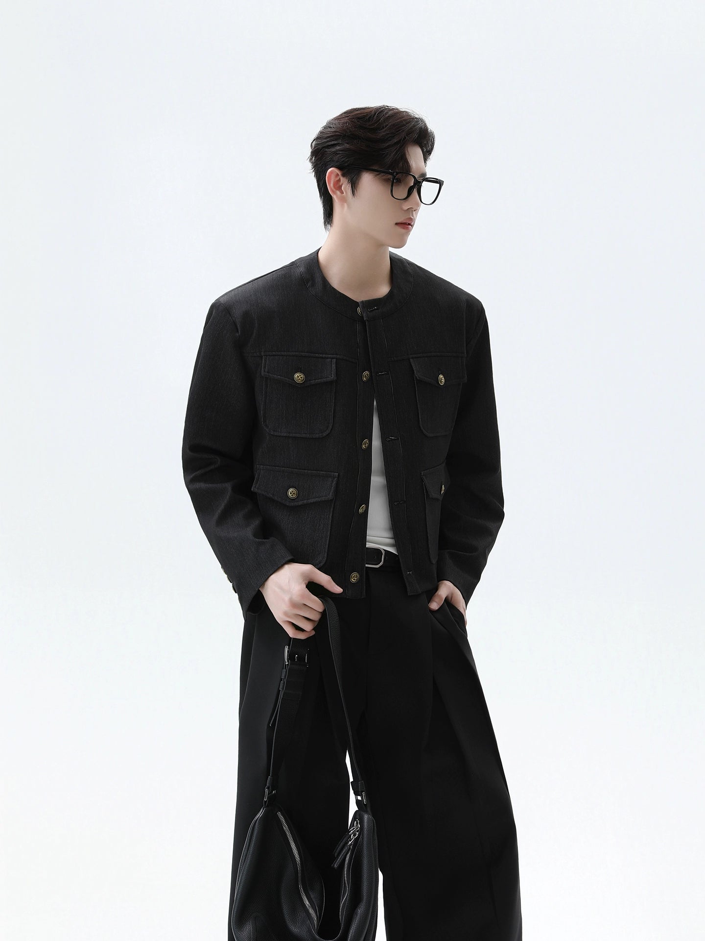 Birden Fazla Cebe Sahip Retro Kısa Ceket 