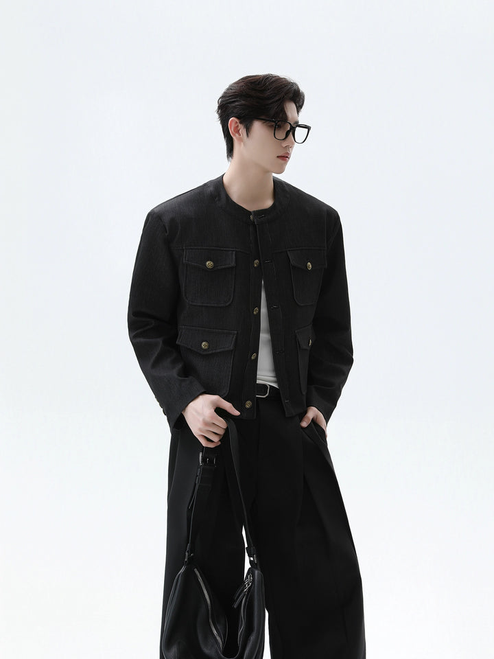 Multiple Pockets Short Jacket