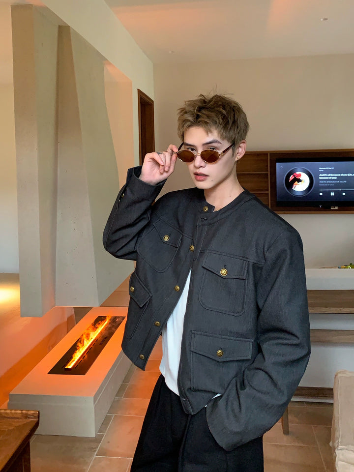 Classic Denim Button-Up Jacket