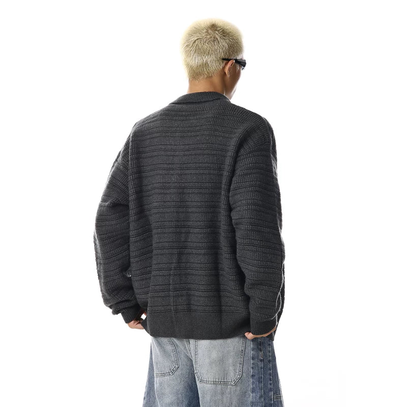 Cardigan en tricot rétro avec boutons 