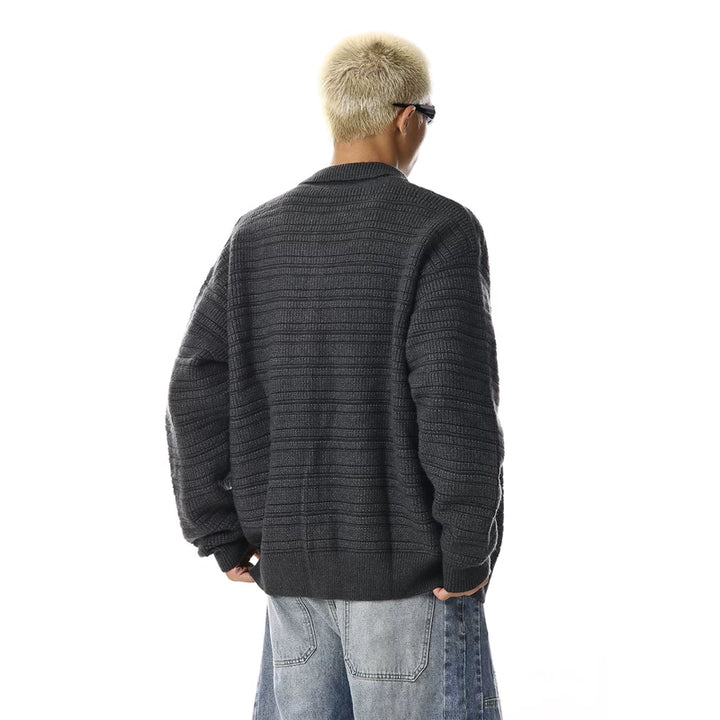 Cardigan en tricot rétro avec boutons 