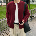 1627207:28327,6012207860494,1627207:28327,6012207860495,1627207:28327,6012207860496,6012207860494,6012207860495,6012207860496, Knit Button-Front Crew Neck Cardigan