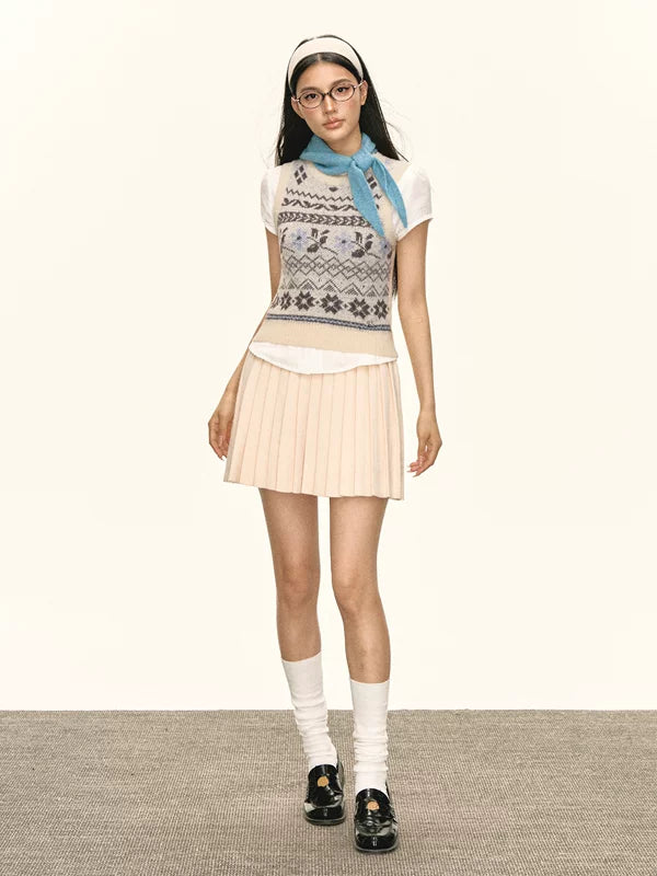 Knit Fair Isle Sweater Vest 5