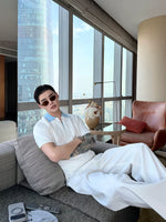 Knit Polo Sweater with Contrast Collar 2