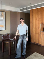 Knit Polo Sweater with Contrast Collar 5