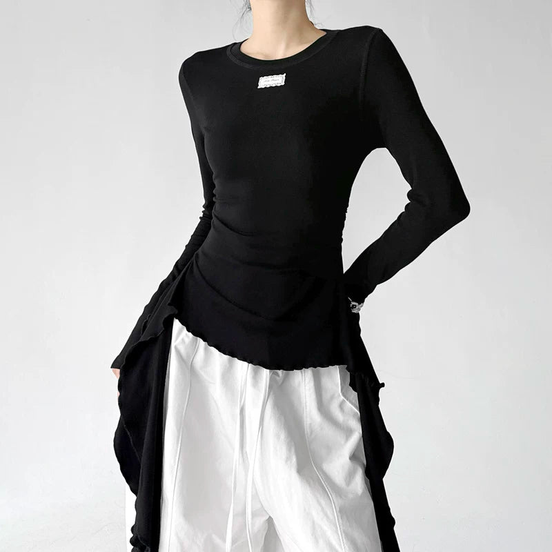 6203837386206, Korean Style Long Sleeve Layering T-Shirt