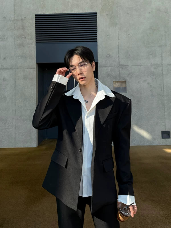 Korean Style Loose Fit Casual Suit Jacket 1