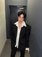 Korean Style Loose Fit Casual Suit Jacket 3