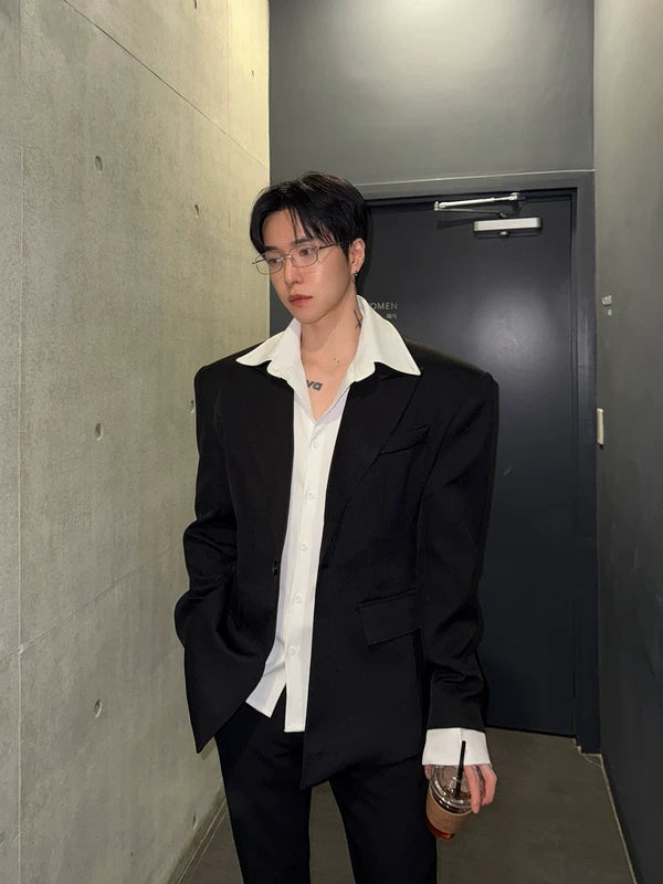 Korean Style Loose Fit Casual Suit Jacket 4