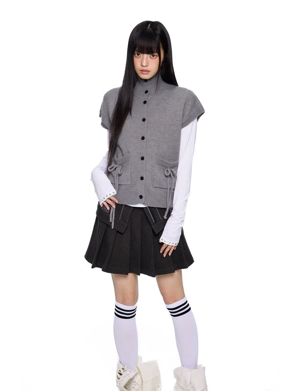 Korean Style Wool Layered Knit Vest 2