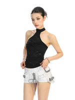 Lace Halter Neck Slim Tank Top 2