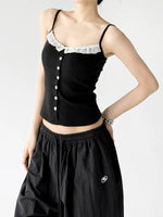 Lace Trim Button Front Camisole Top 5