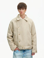 Lambswool Blend Double-Breasted Wool Jacket 4