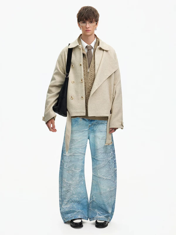 Lambswool Blend Double-Breasted Wool Jacket 5