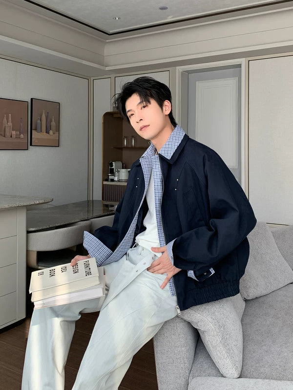 Lapel Faux Two-Piece Casual Jacket 2