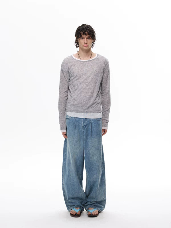 Layered Look Long Sleeve T-Shirt 5