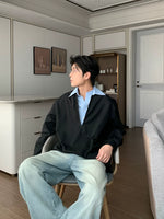 Layered Pullover Shirt with Inner Collar 5