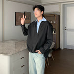 6192166550748,6192166550749,6192166550750,6192166550751, Layered Pullover Shirt with Inner Collar