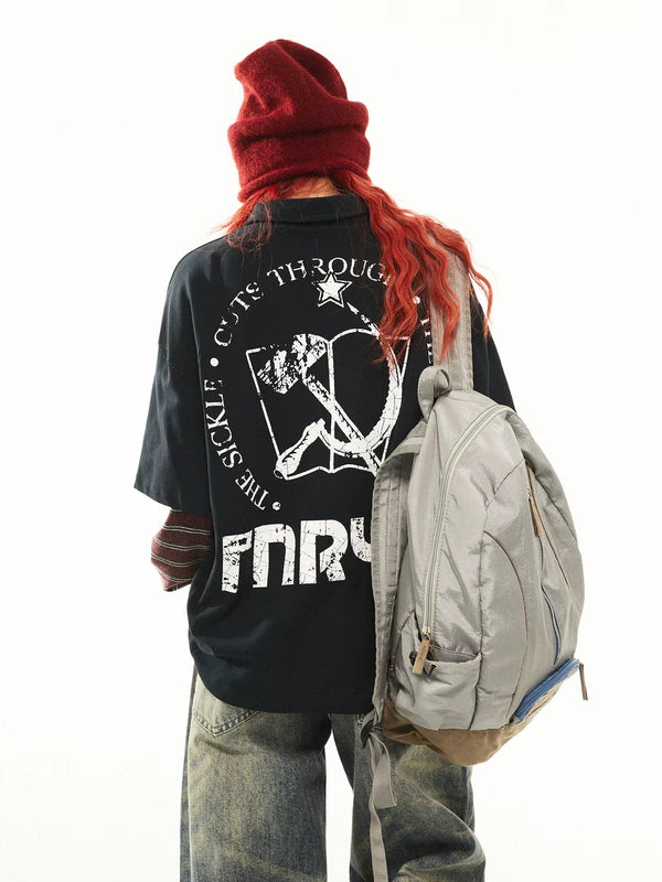 Layered Striped Sleeve Polo Long-Sleeve Top 2