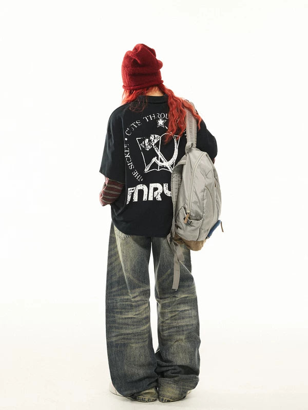 Layered Striped Sleeve Polo Long-Sleeve Top 5