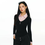 ,1627207:15446985669,6000306949539,1627207:15446985669,6000306949542,1627207:15446985669,6000306949541,1627207:15446985669,6000306949540,6000306949539,6000306949542,6000306949541,6000306949540, Layered V-Neck Pullover Shirt Top